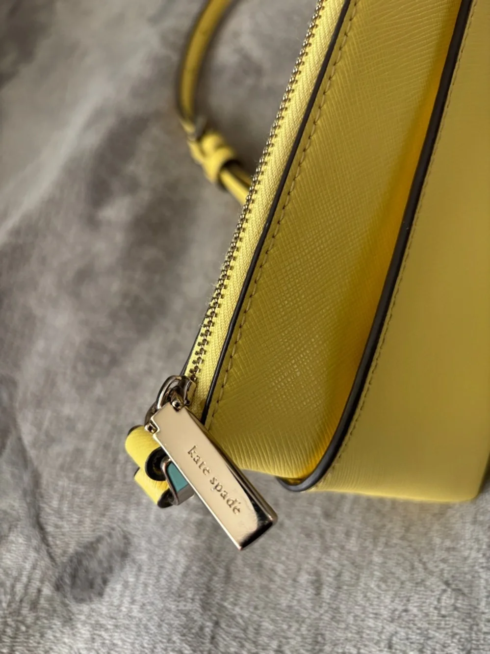 Kate Spade‎ Sadie Saffiano Leather Top Zip Yellow Crossbody Bag